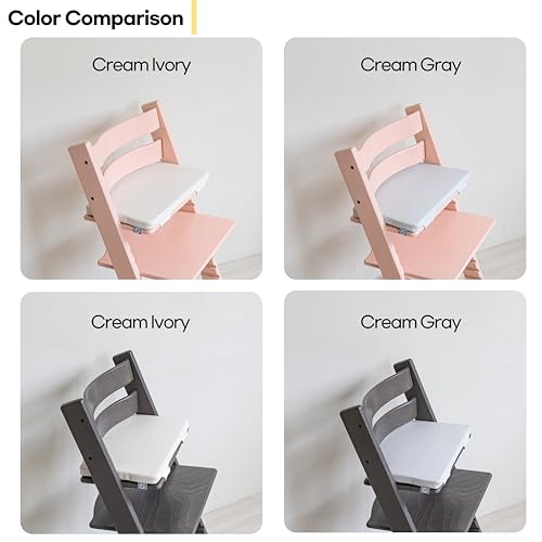 Image of COZYKIDS Tripp Trapp Compatible Baby Cushion | Waterproof High Chair Cushion | Soft Foam Padding (Cream Ivory, Basic)