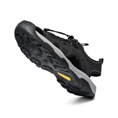 Mens Sandals Hiking Sport Closed Toe Sandals Summer Beach Water Shoes Men Leather Fisherman4