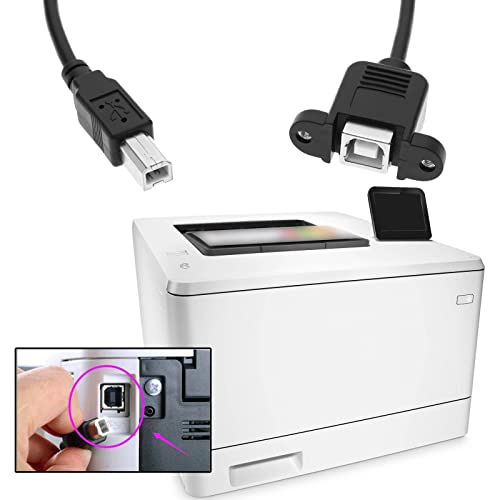 eMagTech 2Pcs USB 2.0 B Male to B Female Cable USB 2.0 USB B Male to USB B Female Panel Mount Extension Cable Accessories for Modems Printers Scanners - Image 2