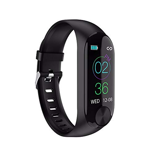 Smartwatch Unisex Miss Fortan Reloj Digital Deportes Fitness Actividad Reloj Mujer Hombre Impermeable Reloj de Pulsera, Grabar(podómetro, Quema de calorías, kilometraje) (Negro)
