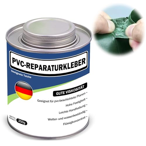 250ml Gewebeplanenkleber Quellschweißmittel für Weich-PVC, Wasserbeständig Transparent PVC Kleber für LKW-Planen, Bootsplanen, Zelte