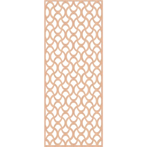 Image of Resort Decorative Pierced Fretwork Wood Wall Panels, 27 3 /8 inchW x 69 3 /8 inchH x 1 /4 inchT, Alder