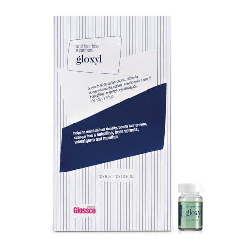 MarathonSeller Glossco, Gloxyl Ampollas Anticaída, Frena la Caída del Cabello y Estimula el Crecimiento Capilar, Rico en Baicalina, Proteínas Vegetales y los germinados de soja y trigo