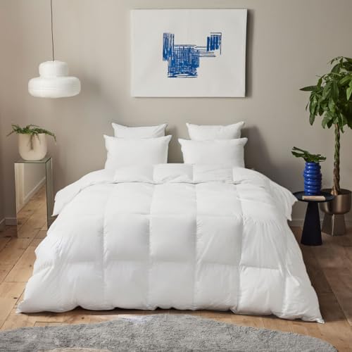 Dunlopillo - Couette Premium 220x240 cm - 30% Duvet Chaude - Percale 100% Coton 91 Fils/cm² -...
