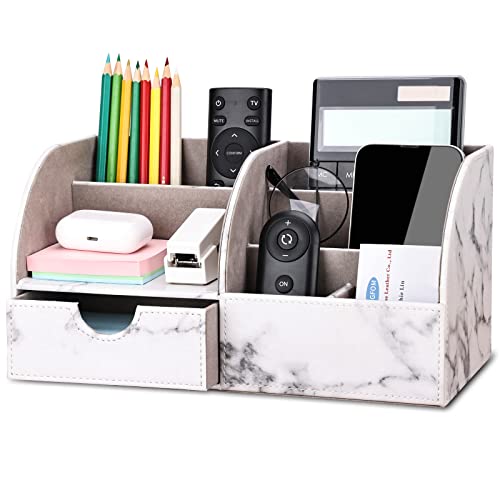 KINGFOM Pu Leather Desk Organizer Pen Pencil Holder Office Suppli...