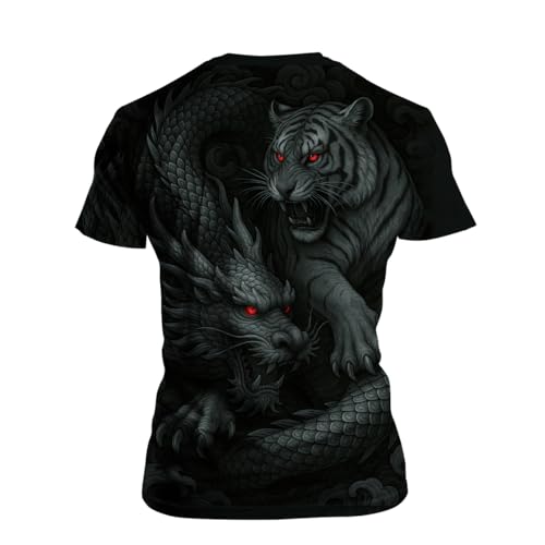Blissboy Funny Animal Graphic T-Shirt Novelty Short Sleeve Crewneck Shirt