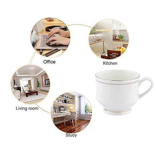 Image of Bone China Coffee Mug - 6 Pieces, White, 140 ml