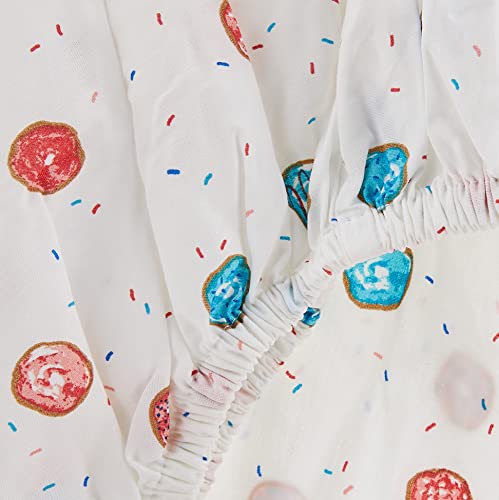 Image of Poppy & Fritz - Twin Sheets, Cotton Percale Bedding Set, Crisp & Cool, Ideal Bedding Set (Polka Donuts, Twin)