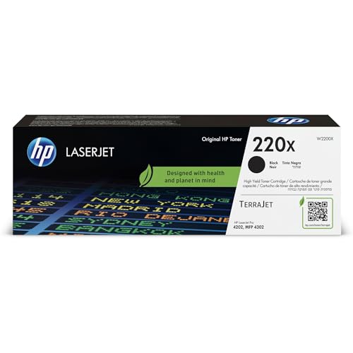 HP 220X W2200X, Cartuccia Toner 7500 Pagine, Compatibile con le Stampanti LaserJet Pro M4202, MFP 4302, Nero