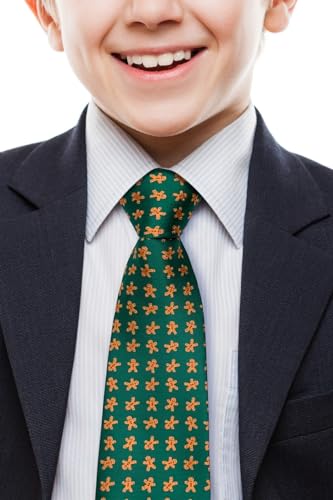 Retreez Christmas Adorable Gingerbread Man Woven Boy's Tie - 8-10 years2
