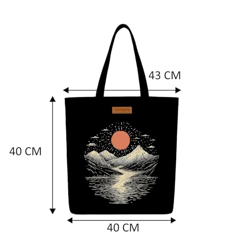 Image of The Purple Tree Eco-Friendly Canvas Tote Bag, Sustainable, Reusable Shopping, Beach, Travel or Everyday Tote, Wide Tote Bag