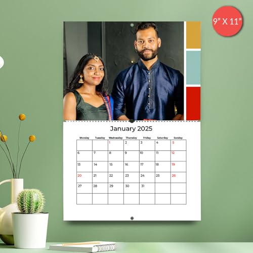 Photojaanic Personalized 2025 Wall Calendar A4 Landscape | Custom...