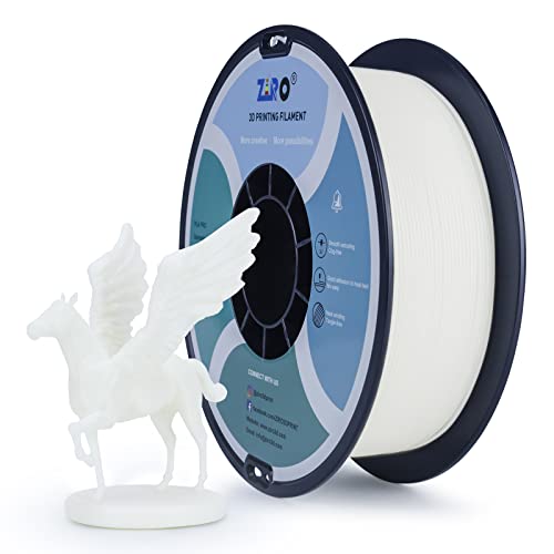 Image of ZIRO PLA Filament 1.75mm,3D Printer Filament PLA PRO Basic Color Series 1.75MM 1KG(2.2lbs), Dimensional Accuracy + /- 0.03mm,White