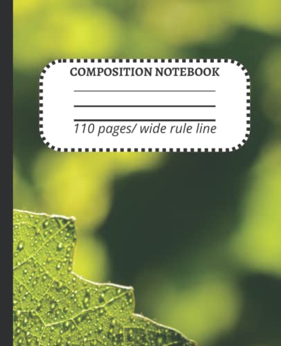 Composition Notebook: Aesthetic Notebook | Cute Composition Notebooks Wide Rule For Teen Girls | School Supplies