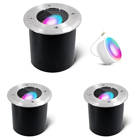 SSC-LUXon 3x JADINA Bodenstrahler Aussen LED schwenkbar flach Cover