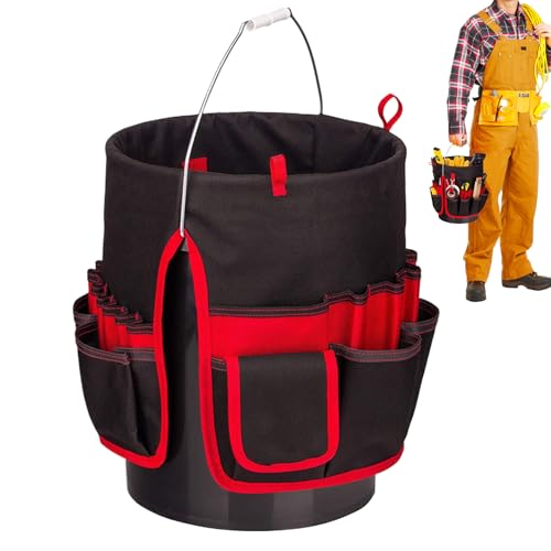 Organizador de herramientas de jardín, bolsa de cinturón multifunción con múltiples bolsillos, almacenamiento impermeable para destornilladores, alicates, llaves, niveles, accesorios de jardinería