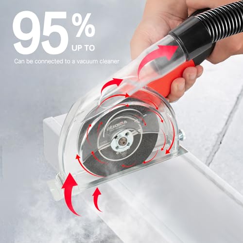 NUHFUFA 4-1/2" to 5" Angle Grinder Dust Shroud, Clear Dust Extraction Cutting Guard for 3"/4"/5" Saw Blades, Hand Grinding Cutting Wheels Cover for Home, Engineering 2 NUHFUFA 4-1/2" to 5" Angle Grinder Dust Shroud, Clear Dust Extraction Cutting Guard for 3"/4"/5" Saw Blades, Hand Grinding Cutting Wheels Cover for Home, Engineering - Image 2