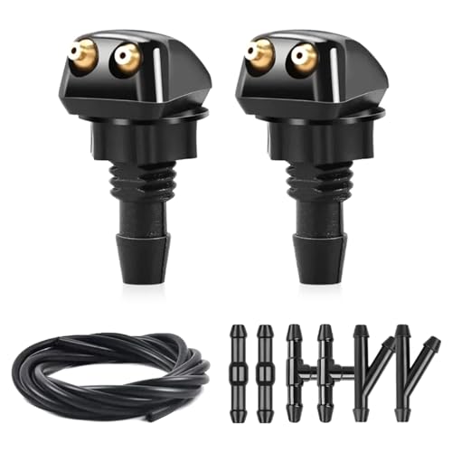 YiQinzcxg Boquilla para limpiaparabrisas delantero de coche, rociador, boquilla de lavado de parabrisas, manguera para la mayoría de coches