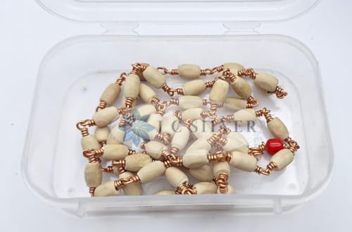 Image of Tulsi Mala - 54 Tulasi Mala Beads with Strong Copper Thread /Wire-Pooja /Japa /Prayer Tulsi Mala (54 Beads)