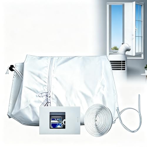 Kit de aislamiento para ventanas de secadora y aire acondicionado con cremallera impermeable 5m