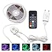 Produktbild Jindia RGB LED-Lichtleisten 1.5M Dimmbar mit RF Fernbedienung, Bewegungsmelder Nachttischlampe, Bewegung aktivierte LED-Lichtleiste