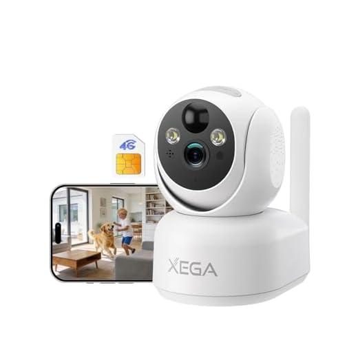 Xega 4G LTE Überwachungskamera Innen Akku mit SIM Karte, 2K PTZ 355°/100° Schwenkbar, Ohne WLAN Kamera mit 7800mAh Batterie, Farb-Nachtsicht, AI PIR Kennung, TF&Cloud-Speicher, Zwei-Wege-Audio, IP65