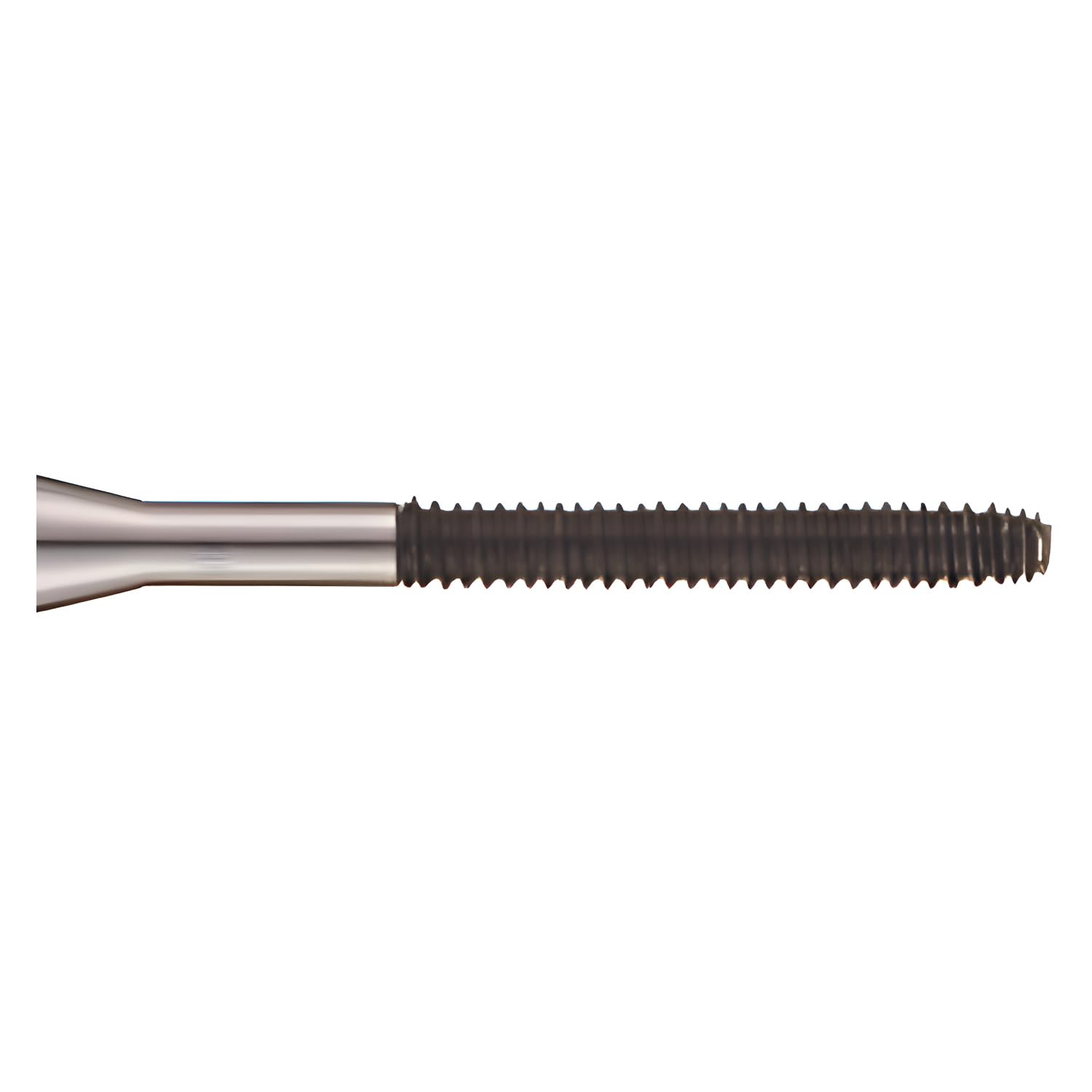 YG-1 ZFM52 HSSE-V3 Miniature Forming Tap, Modified Bottoming Style, Bright Finish, 00 Size, 90 UNC Thread per Inch