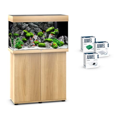 JUWEL Aquarium Rio 125 Kombination helles Holz Premium-Bundle