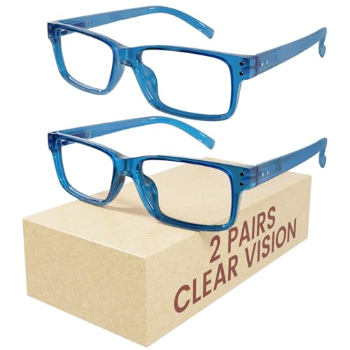Image of Eyekepper Blue Light Reading Glasses Men Women 1.25, Blue 2 Pack