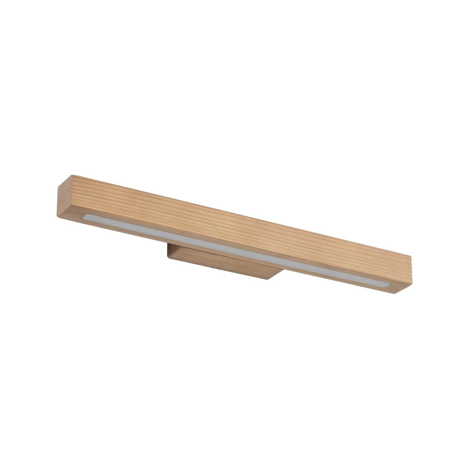 Lámpara cuadro LED madera 46 cm largo pino 3000 K luz blanco cálido 988 lm downlight lámpara cuadro moderno salón espejo dormitorio