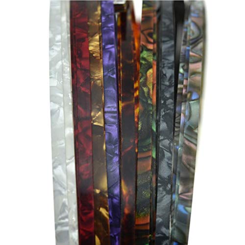 Kaish Pack Of 2 Guitar Binding Purfling Strips Guitar Binding Strip 1650X5X1.5Mm For Acoustic Or Classical Guitar Green Pearl #TOP4