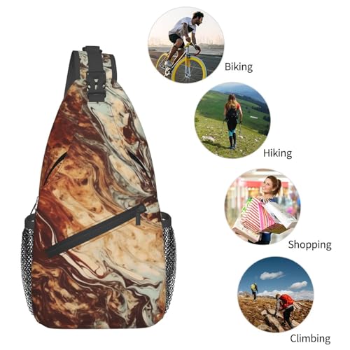 Bolso cruzado de pecho para hombre negro mochila de un solo hombro miniatura 6