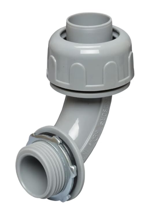 Connecteur étanche 90 degrés nylon 2,5 cm écrou acier zingué WI-NMFA100