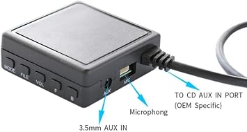 Bmw E39 E46 E53 3 5 X5 Serial Bt 5.0 Aux Adapter With Microphone Sku11 Usb Tf Card Input