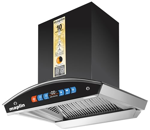 Image of Nero60 With Bldc Motor and voice Control Silent Chimney Auto Clean Wall Mounted Black 2000 CMH Chimney