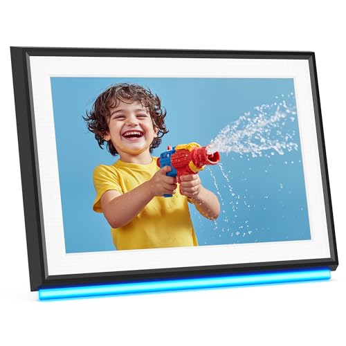 Image of RCA 10.1 inch WiFi Digital Picture Frame Uhale App Photo Frames Electronic HD IPS Touch Screen Display with 32GB Memory LED Lights, Support USB /SD Card, Slideshow, Instantly Share Photos Videos