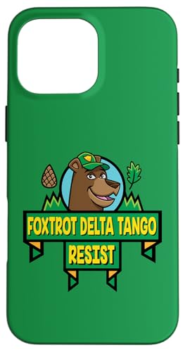 National Park Resist Bear Foxtrot Delta Tango �J�[�g�D�[���X�^�C�� �X�}�z�P�[�X iPhone 16 Pro Max �p