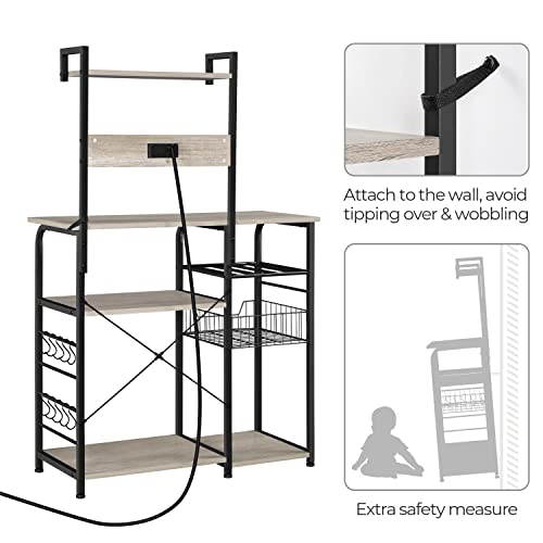 Topeakmart TP-00118441 Industrial Kitchen Baker'S Rack With Power Outlet, Utility Storage Shelf Unit thumb #8