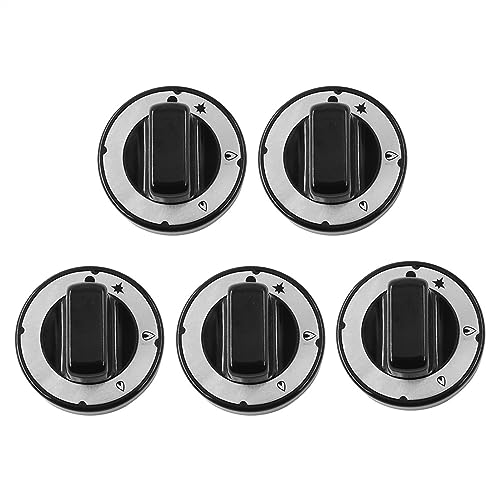 Boutons de Poêle Gaz Cuisinière à gaz de Cuisine pièces de cuisinière Bouton Noir Table de Cuisson Interrupteur Rotatif Rond 8mm Tige 8 X 6.5mm Paquet de...