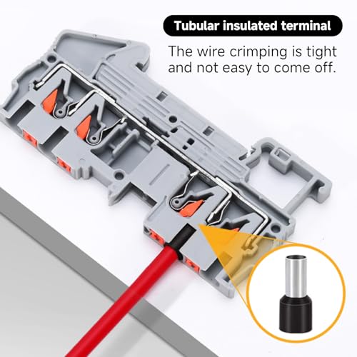 Terminales de virola de alambre hexagonal de PVC para cables con herramienta de crimpado AWG 14 4