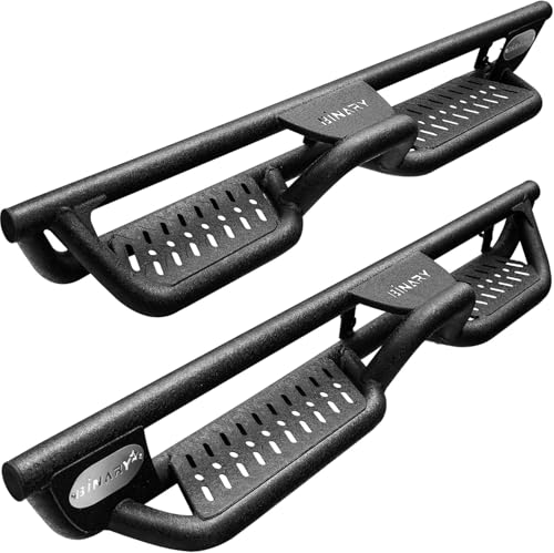 BINARY STAR Running Boards Compatible with Vehicle 2021-2025 Ford Bronco 4 Door SUV, 6 Inch Two-Stair Side Steps for Bronco, Bronco Step Bars, Carbon Steel Nerf Bars, Truck Running Boards & Steps.