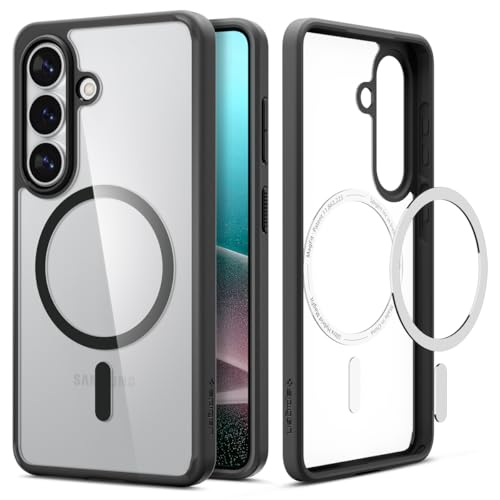 Image of Spigen Ultra Hybrid MagFit | Samsung Galaxy S26 Case [Transparent] [Air Cushion Protection] Galaxy S26 Back Cover | TPU+PC - Matte Black