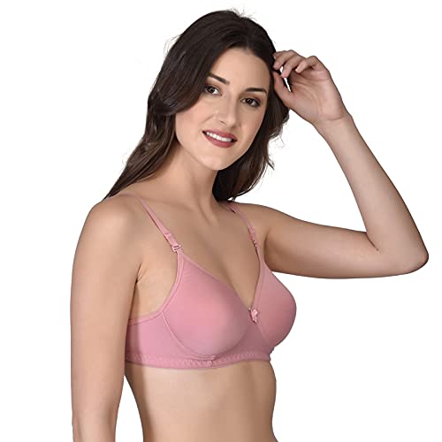 Image of Women's Cotton Lightly Padded Non-Wired T-Shirt Bra Pack of 2 (Reg HC-P2 Multicolor 30)