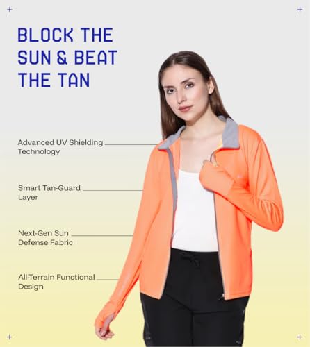 Image of BLUE TYGA SUNSCREEN JACKET Women's Travel Nylon Solid Plain Sports Summer Gym Workout Running Travel Trekking and Sunscreen Jacket for Women Nylon Winter Casual Wear