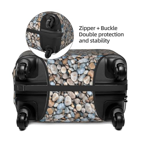 Pebble Stone Pattern Print Luggage Suitcase Cover Protector Luggage Washable Covers With Concealed Zipper4