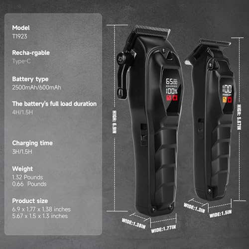 Cortapelos para hombres y herramienta de aseo resistente con motor de gran fuerza 7