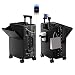 AIWEINY Suitcase Carry-on Luggage Spring-Summer Travel Airline Approved with TSA Lock, 360° Wheel, PC Hard Shell and Aluminum Frame Pressure-Resistant, Suitable for 20'' 24'' 26'' (Black, 24)