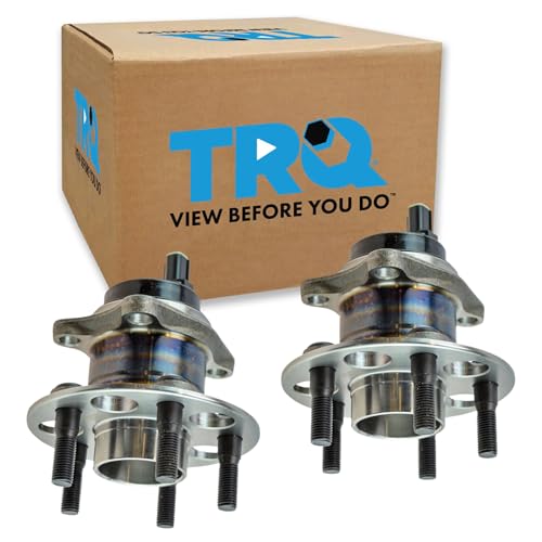 Image of TRQ Rear Driver and Passenger Side Wheel Bearing and Hub Assembly Set 2 Piece Compatible with 2008-2014 Scion xD