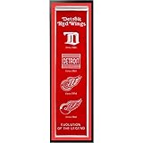 Detroit Red Wings Logo History Felt Banner 14 x 37
