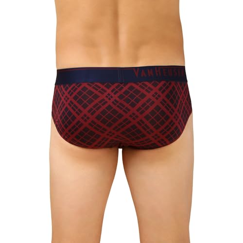 Image of Van Heusen Men Regular Fit 4 Way Stretch Body Defining Fit Allover Print Briefs - Available in Pack of 1 & 2